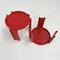 Red Side Tables by Giotto Stoppino for Kartell, 1970s, Set of 2 7