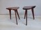 Vintage Side Table in Mahogany, 1960s, Set of 2, Image 8