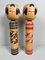 Sakunami Kokeshi Vintage, 1970s, Set de 2 1