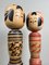 Poupées Sakunami Kokeshi Vintage, 1960s, Set de 2 2