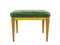 Poggiapiedi Mid-Century moderni in velluto verde e legno, Italia, anni '50, set di 2, Immagine 7