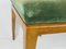 Mid-Century Modern Italian Green Velvet & Wood Ottomans, 1950s, Set of 2 3