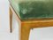 Moderne italienische Mid-Century Fußhocker aus grünem Samt & Holz, 1950er, 2er Set 3