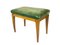 Mid-Century Modern Italian Green Velvet & Wood Ottomans, 1950s, Set of 2 2