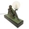 Lampada scultorea in stile Art Déco di Raymonde Guerbe per Max Le Verrier, 2022, Immagine 7
