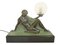 Lampada scultorea in stile Art Déco di Raymonde Guerbe per Max Le Verrier, 2022, Immagine 3