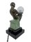 French Art Deco Style Delassement Nude Sculpture Lamp from Max Le Verrier, 2022 9