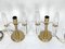 Postmodern Gilded Metal and Glass Table Lamps from Stilkronen, Italy, 1970s, Set of 2 8