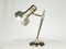 Italian Silver & Brown Anodized Aluminum Table Lamp, 1960s 5