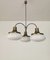 Pendant Light in Bronzed Aluminum & Milky Glass from Stilux Milano, Italy, 1970s 6