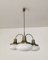 Pendant Light in Bronzed Aluminum & Milky Glass from Stilux Milano, Italy, 1970s 8