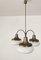 Pendant Light in Bronzed Aluminum & Milky Glass from Stilux Milano, Italy, 1970s 4