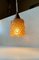 Scandinavian Modern Teak & Honey Glass Pendant Lamp, 1960s 2