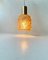 Scandinavian Modern Brass & Honey Glass Pendant Lamp, 1960s 2