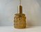 Scandinavian Modern Brass & Honey Glass Pendant Lamp, 1960s 3