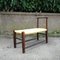 French Straw Bench for Fireplace Corner, Image 1