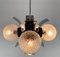 Mid-Century Chrome & Glass Chandelier, Czechoslovakia, 1970s, Image 10