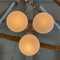 Milk Glass and Metal Chandelier attributed to Napako, 1970s, Image 8