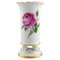 Early 20th Century Pink Rose Porcelain with Gold Edges Vase from Meissen 1