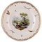 Piatto in porcellana con uccelli e insetti dipinti a mano di Meissen, Immagine 1