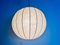 Mid-Century Round Cocoon Pendant Lamp, Italy, 1960s 9