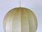 Mid-Century Round Cocoon Pendant Lamp, Italy, 1960s 7