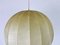 Mid-Century Round Cocoon Pendant Lamp, Italy, 1960s, Image 7