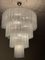 Tubular White XPlus Chandelier in Murano Glass 8