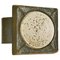Maniglia vintage quadrata in bronzo e vetro, anni '60, Immagine 1