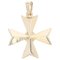 18 Karat Yellow Gold Maltese Cross Pendant, 1960s 1