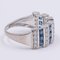 18 Karat White Gold Ring with Diamond and Blue Topaz, 1990s 2