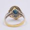 18 Karat Yellow Gold Ring with Sapphire and Diamond, 1960s-1970s 4