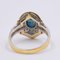 18 Karat Yellow Gold Ring with Sapphire and Diamond, 1960s-1970s, Image 4