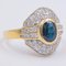 18 Karat Yellow Gold Ring with Sapphire and Diamond, 1960s-1970s 2