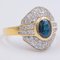 18 Karat Yellow Gold Ring with Sapphire and Diamond, 1960s-1970s, Image 2