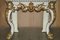 Antique Italian Console Table in Hand-Carved Giltwood and Marble, 1860, Image 4