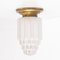 Art Deco Deckenlampe aus Messing & Glas, 1940er 12