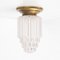 Art Deco Deckenlampe aus Messing & Glas, 1940er 11