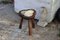 Vintage French Wooden Stool, 1960s, Image 6