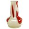 Vase en Verre Beige-Rouge, 1970s 1