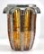 Moser Vase in Amber Glass Vase Decorated Floral Ornaments Silver Leaf, 1930, Image 3