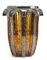 Moser Vase in Amber Glass Vase Decorated Floral Ornaments Silver Leaf, 1930, Image 2