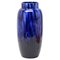 Vintage German Scheurich Vase in Blue and Black Drip Glaze, 1970s 1