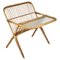 Mid-Century Italian Magazine Rack Table in Bamboo and Rattan with Glass Shelf, 1960s, Image 1