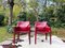 Fauteuils Cab 414 en Cuir Rouge sang par Mario Bellini pour Cassina, 1970s, Set de 6 5