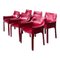 Cab 414 Armchairs in Oxblood Red Leather by Mario Bellini for Cassina, 1970s, Set of 6 1