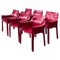 Fauteuils Cab 414 en Cuir Rouge sang par Mario Bellini pour Cassina, 1970s, Set de 6 12