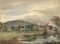 Alexander Monro, paesaggio fluviale con mulino, anni '30, acquerello, Immagine 1
