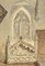 Alexander Monro, West Horsley Church Interior Tomb, Surrey, 1837, Aquarell 1