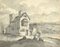 John Monro, Cimetière à Guildford, Surrey, Dessin au Lavis Gris, années 1830, Graphite et Papier Aquarelle 1